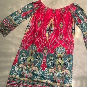 Vibrant Off-Shoulder Dress purchased at a Boutique